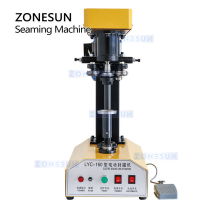 ZONESUN ZS-LYC160 Automatic Can Sealer for Tin, PET, Paper & Glass Packaging