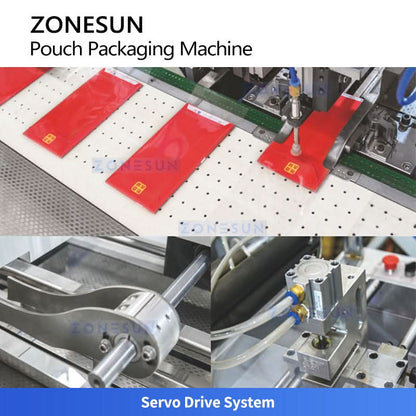 ZONESUN ZS-FZ310 Automatic Notebook Counting Filling Sealing Machine with Integrated Bundling System