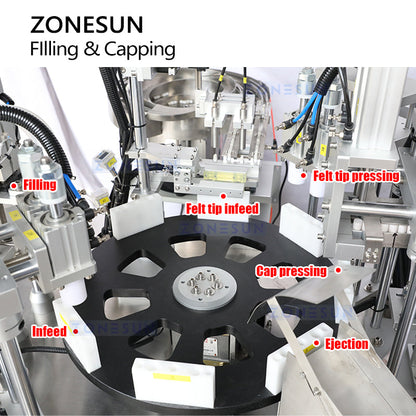ZONESUN ZS-AFCU1M Magic Remover Pen Monoblock Packaging Machine Filling and Sealing Equipment