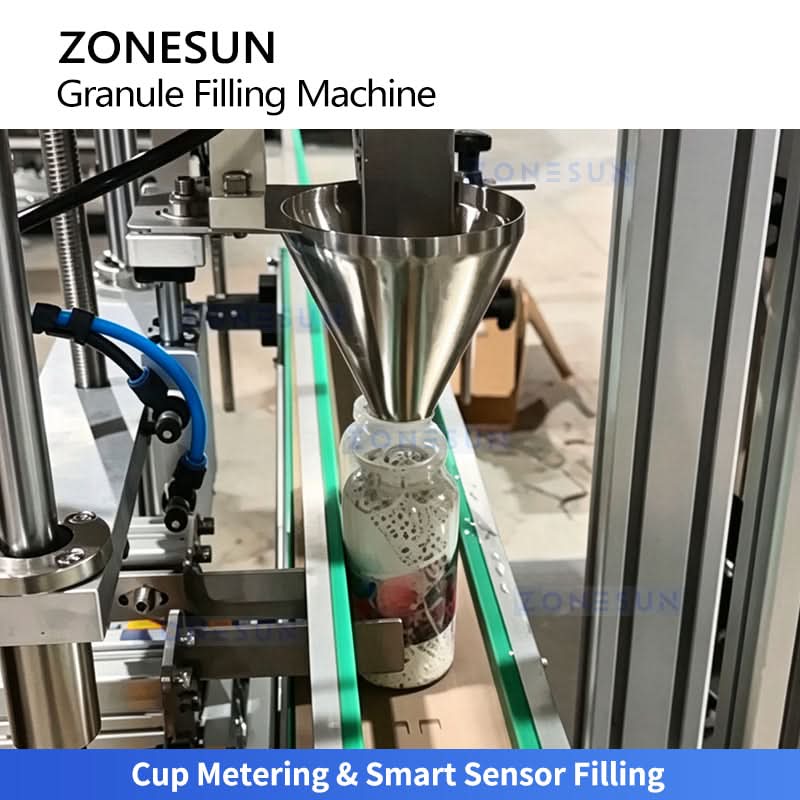ZONESUN ZS-KIS900 Automatic Volumetric Cup Granule Filling Machine for Bottle Packaging