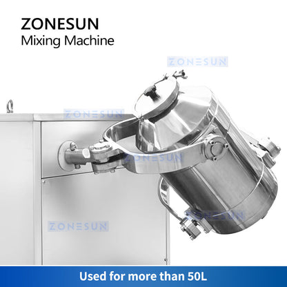 ZONESUN ZS-SBH10 3D Dry Powder & Granule Mixing Machine for Food & Chemical Use