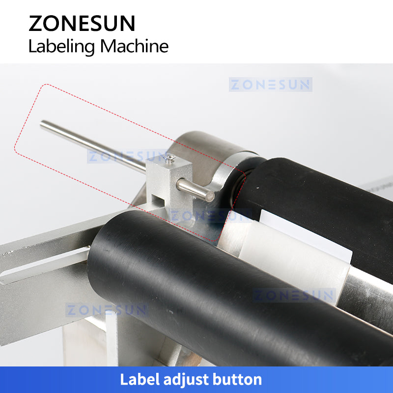 ZONESUN ZS-LT50 Semi-Auto Round Bottle Labeling Machine ±0.5mm Accuracy
