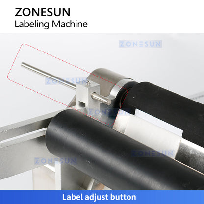ZONESUN ZS-LT50 Semi-Auto Round Bottle Labeling Machine ±0.5mm Accuracy