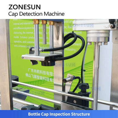 ZONESUN ZS-MD2 Automatic Cap Detection Machine for Tilted Cap Loose Cap & Foil Liner Inspection System