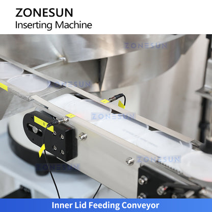 Zonesun ZS‑WIM04 Automatische Maschine zum Einlegen von Innendeckeln für Gläser