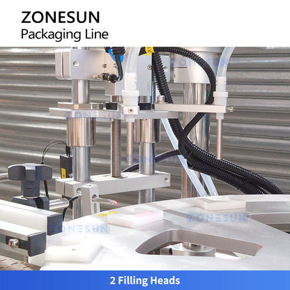 ZONESUN ZS-AFCL8 Automatic Roll-on Bottle Filling Capping Cartoning Equipment