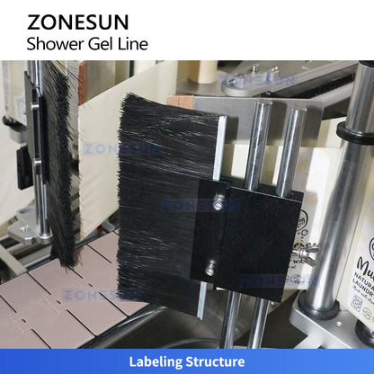ZONESUN ZS-FAL180X20 Automatic Tracking Filling, Capping & Double-Side Labeling Production Line