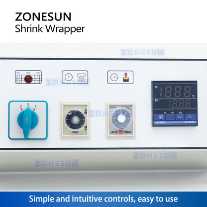 ZONESUN ZS-SX5540 Semi‑Automatic L Bar Sealer with Heat Shrinker