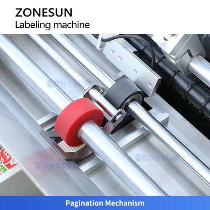 ZONESUN ZS-JTB10 Semi-Automatic Wet Glue Labeling Machine for Round Bottles, Jars & Cans