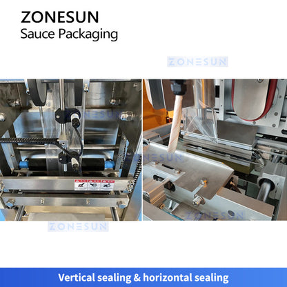 ZONESUN ZS-MGZ630 Automatic Sauce Filling Sealing Machine for High-Viscosity Foods, Syrups, Paste