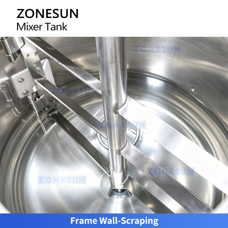 ZONESUN ZS-VMB200L 200L Vacuum Emulsifying Tank for Cream, Lotion & Gel