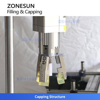 ZONESUN ZS-AFC47 Liquid Filling Capping Monoblock Machine Tabletop Peristaltic Pump Filling for Nail Polish Serum Essential Oils Eye Drops Small Volume Packaging