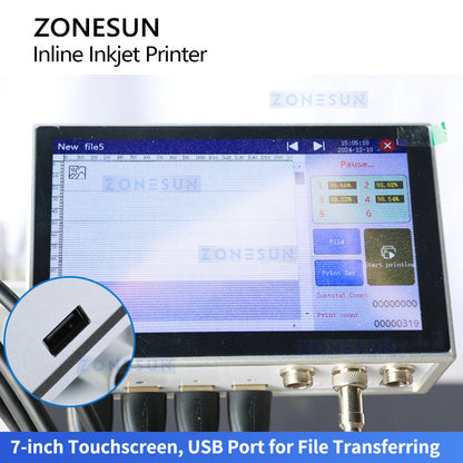 Zonesun ZS‑IIP550 High Speed Inline Inkjet Printer with Multi‑Heads
