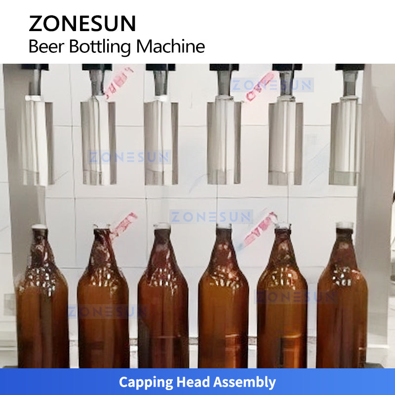 ZONESUN ZS-CFC5 Semi-Automatic Beer Bottle Vacuum Filling and Capping Machine