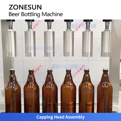 ZONESUN ZS-CFC5 Semi-Automatic Beer Bottle Vacuum Filling and Capping Machine