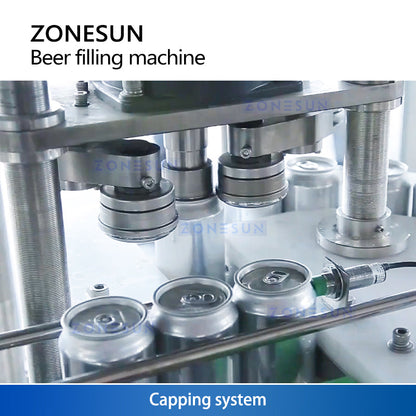 Zonesun ZS-CBFS4 Beer Can Filling & Seaming Machine for Small and Medium Breweries