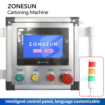 ZONESUN ZS-MSZH50L Auto Vertical Cartoning and Box Sealing Machine