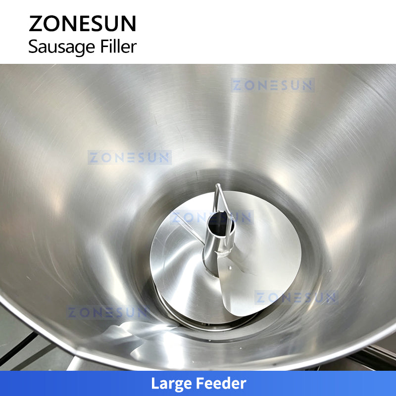 ZONESUN ZS-SFR1 Commercial Electric Sausage Stuffer Machine 200kg/h - Stainless Steel Meat Filler with Foot Pedal