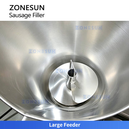 ZONESUN ZS-SFR1 Commercial Electric Sausage Stuffer Machine 200kg/h - Stainless Steel Meat Filler with Foot Pedal