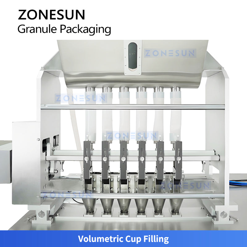 ZONESUN ZS-FS500K6 Automatic VFFS Sachet Filling Sealing Machine For Granule Powder