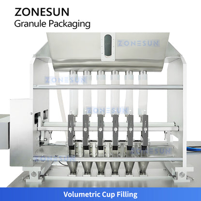ZONESUN ZS-FS500K6 Automatic VFFS Sachet Filling Sealing Machine For Granule Powder