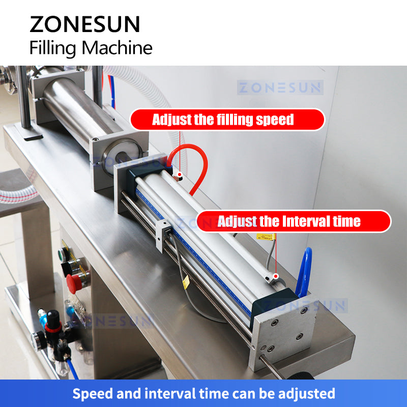 Zonesun ZS-YTFS1D Semi‑Auto Stand Piston Viscous Liquid Filling Machine