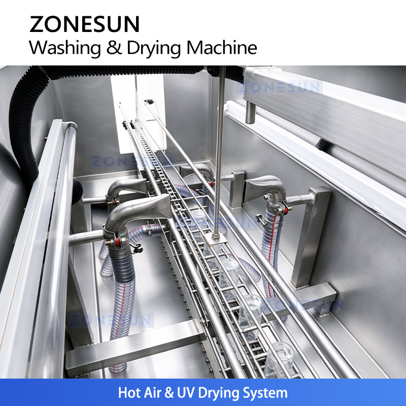 ZONESUN ZS-PM2 Kontinuierlicher Sprühtunnel-Pasteurisierer 0-98℃ für Bier-, Saftflaschen & Dosen