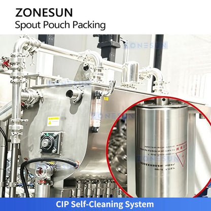 ZONESUN ZS-SPFC7 Automatic 12-Nozzle Rotary Spout Pouch Filling & Capping Machine