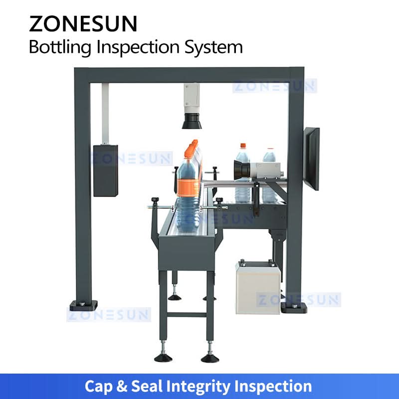 ZONESUN ZS-MD200 Automatic Vision Inspection System –Bottle Cap Liquid Level & Label Quality Control Machine