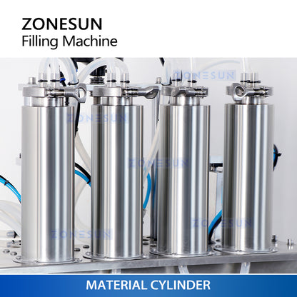 ZONESUN ZS-YTZL500 Semi-Automatic Vacuum Liquid Filling Machine for Perfume & Essential Oil (1-4 Nozzles Optional)
