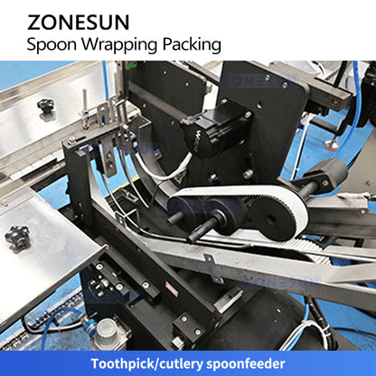 ZONESUN ZS-DFSP350 High-Speed Disposable Cutlery Wrapping Machine for Tableware Sets