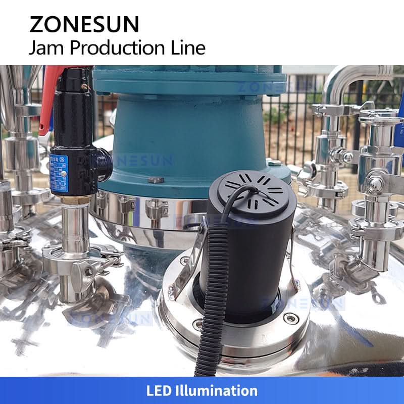 ZONESUN ZS-MB300L3 Industrial Jam Sauce Processing Tank System Mixing Vacuum Cooling