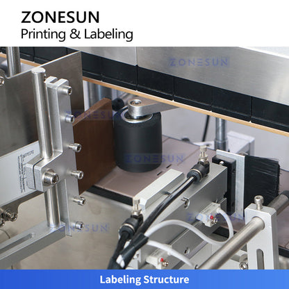 ZONESUN ZS-TB162PO Real-Time Printing Wrap-Around Square Bottle Labeling Machine