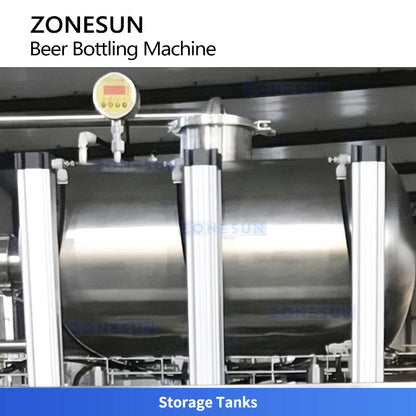 ZONESUN ZS-CFC5 Semi-Automatic Beer Bottle Vacuum Filling and Capping Machine