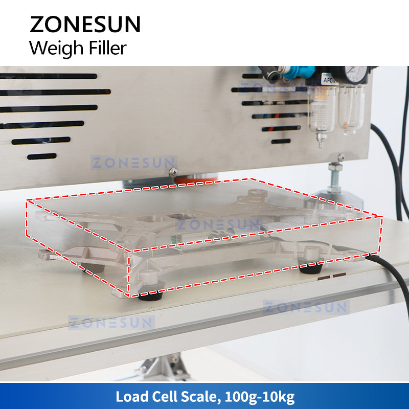 ZONESUN ZS-RPW1Z Tabletop Weighing Filler for Sauces, Honey & Paste Products