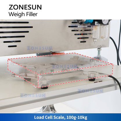 ZONESUN ZS-RPW1Z Tabletop Weighing Filler for Sauces, Honey & Paste Products