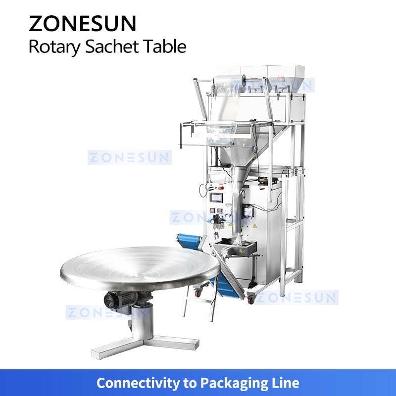 ZONESUN ZS-LP1200L Automatic Rotary Sachet Collection Table Pouch Accumulator