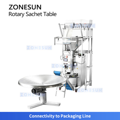 ZONESUN ZS-LP1200L Automatic Rotary Sachet Collection Table Pouch Accumulator