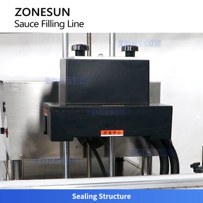 ZONESUN ZS-FAL180G5 Sauce Filling Capping Labeling Machine