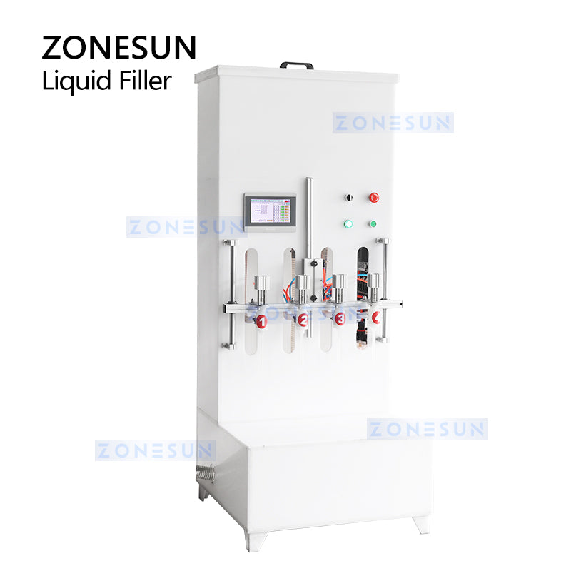 Zonesun ZS‑YTCR4 Four‑Head Chemical Liquid Piston Filling Machine