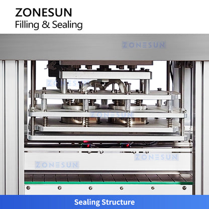 ZONESUN ZS-FAL180G4 Rotor Pump Paste Weighing Filling and Sealing Machine for Cup Puree