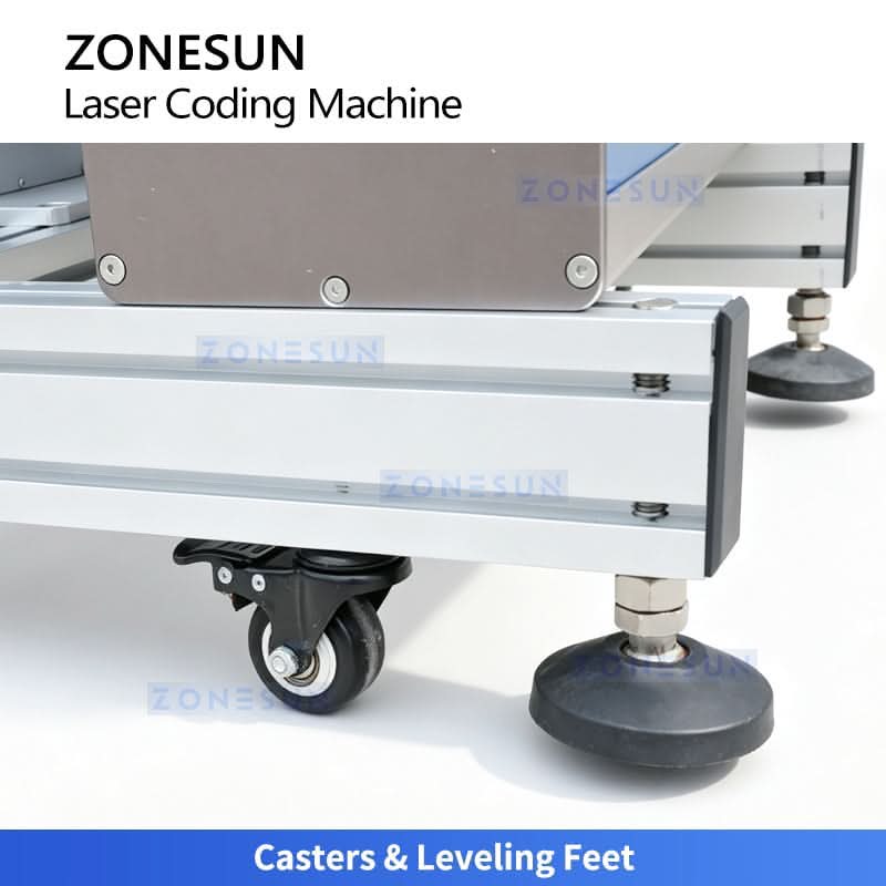 ZONESUN ZS-LM03 20W Fiber Laser Marking Machine for Metal, Date & QR Code Coder for Packaging Line