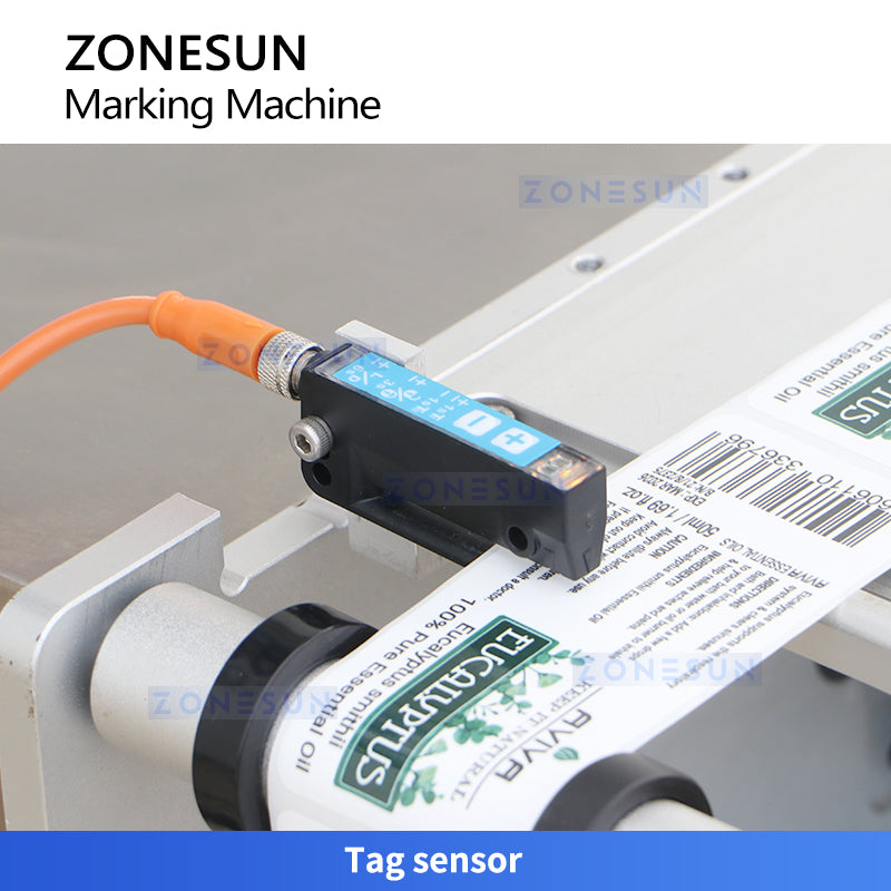 Zonesun ZS‑LMR1 Roll to Roll Label Rewinder with Laser Coding System