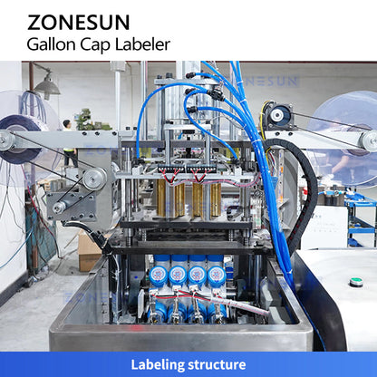 ZONESUN ZS-TB5C High-Speed Automatic Gallon Bottle Cap Label Machine