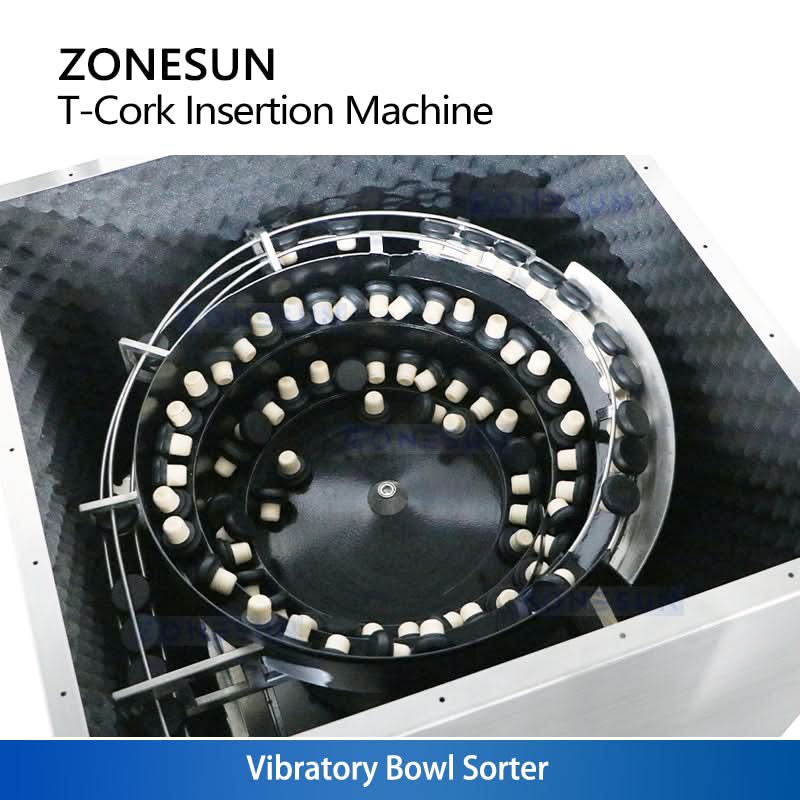 ZONESUN ZS-XG21U Automatic T-Corking Machine for Spirits & Liquor Bottles  High-Speed Bar-Top Stopper Insertion Line