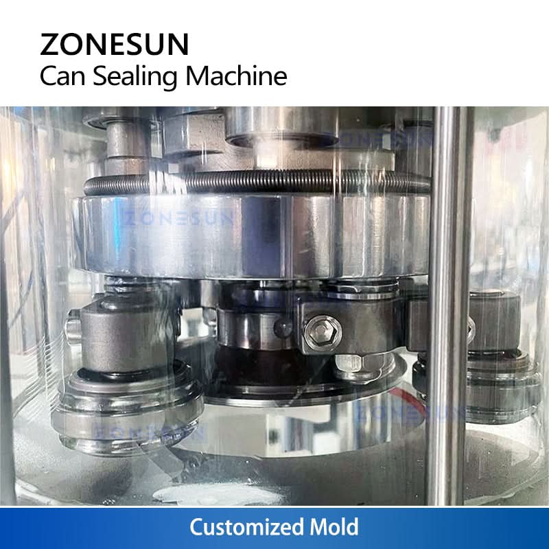 ZONESUN ZS-AFK500 Automatic Can Vacuum & Nitrogen Flushing Capping Machine for Food & Milk Powder Canning