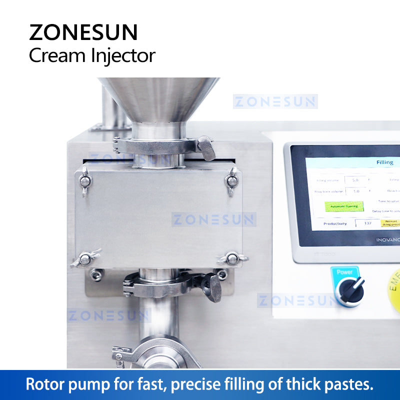 ZONESUN ZS-ZX2 Semi-Auto Cream Filling Machine for Cupcakes & Pastries