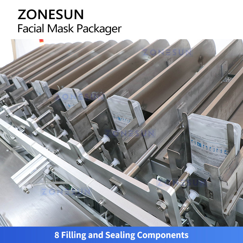 ZONESUN ZS-MS8TGF High-Speed Automatic Cosmetic Facial Mask Packaging Machine For Beauty Product