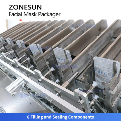 ZONESUN ZS-MS8TGF High-Speed Automatic Cosmetic Facial Mask Packaging Machine For Beauty Product