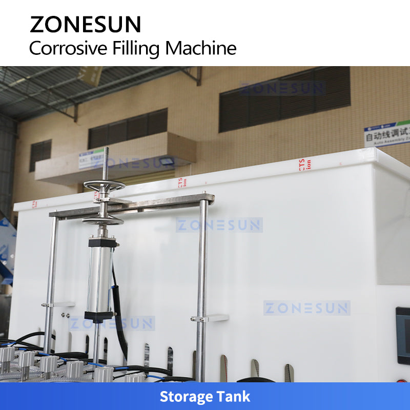 ZONESUN ZS-YTCR12A Automatic Corrosive Liquid Filling Machine Chemicals Gravity Filler
